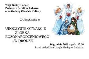 Ilustracja do artykułu: ZAPRASZAMY NA OTWARCIE ŻŁÓBKA BOŻONARODZENIOWEGO 'W DRODZE'