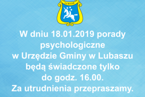 Ilustracja do artykułu: Godziny pracy psychologa 18.01.2019