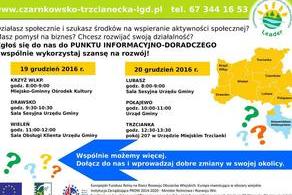 Ilustracja do artykułu: Punkt doradczy Czarnkowsko - trzcianeckiej LGD w Lubaszu