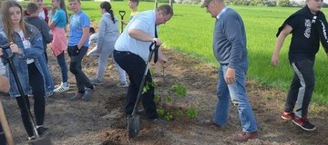 Ilustracja do artykułu: Gminna akcja sadzenia drzew – ul. Pod Lipami