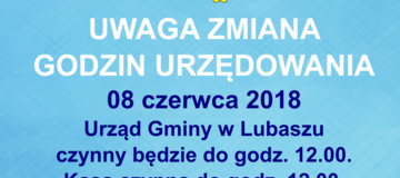 Ilustracja do artykułu: UWAGA ZMIANA GODZIN URZĘDOWANIA