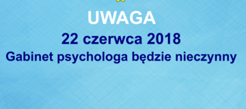 Ilustracja do artykułu: Dziś gabinet psychologa będzie nieczynny