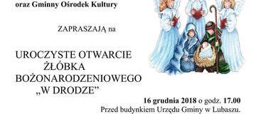 Ilustracja do artykułu: ZAPRASZAMY NA OTWARCIE ŻŁÓBKA BOŻONARODZENIOWEGO 'W DRODZE'
