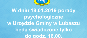 Ilustracja do artykułu: Godziny pracy psychologa 18.01.2019