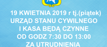 Ilustracja do artykułu: Godziny pracy kasy oraz Urzędu Stanu Cywilnego
