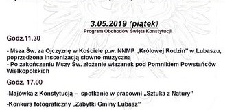 Ilustracja do artykułu: Zaproszenie na 'Obchody Święta Konstytucji 3 Maja'