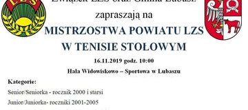 Ilustracja do artykułu: Mistrzostwa Powiatu LZS w tenisie stołowym
