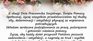 Ilustracja do artykułu: Życzenia z okazji Dnia Pracownika Socjalnego