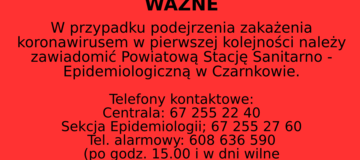 Ilustracja do artykułu: Telefony kontaktowe do  Powiatowej Stacji Sanitarno - Epidemiologicznej w Czarnkowie