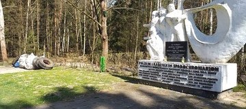 Ilustracja do artykułu: Podrzucone odpady przy pomniku w Sokołowie