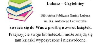 Ilustracja do artykułu: Informacja o zwracanie książek do biblioteki