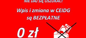 Ilustracja do artykułu: REJESTRACJA W CEIDG JEST WOLNA OD OPŁAT