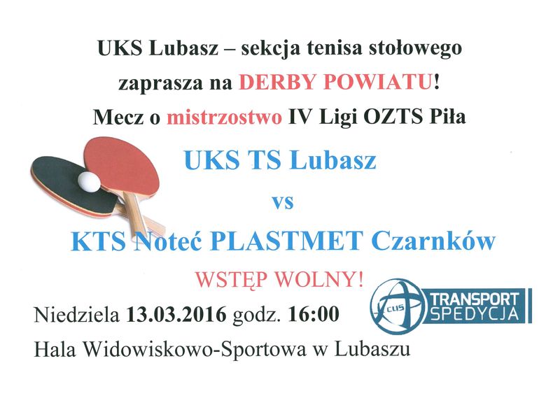 zaproszenie na derby powiatu