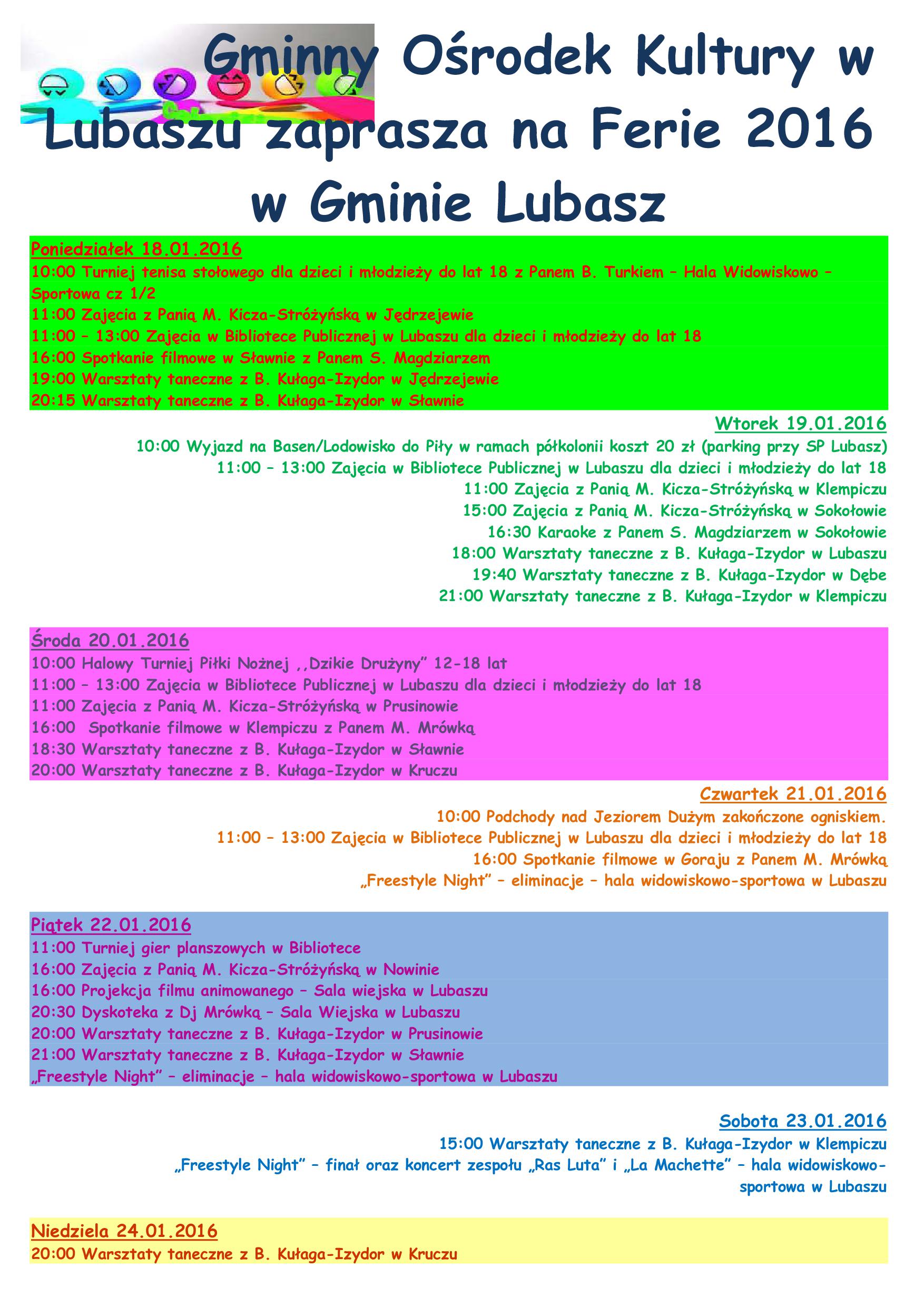 plakat ferie z kulturą