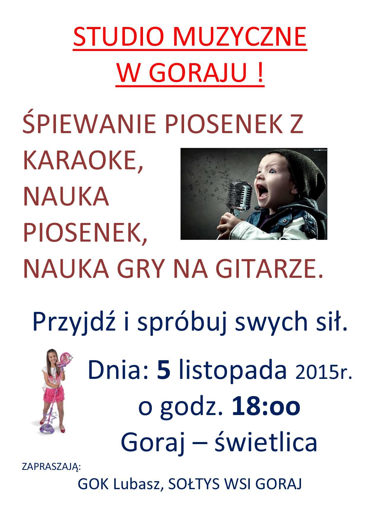 Zajęcia muzyczne w Goraju