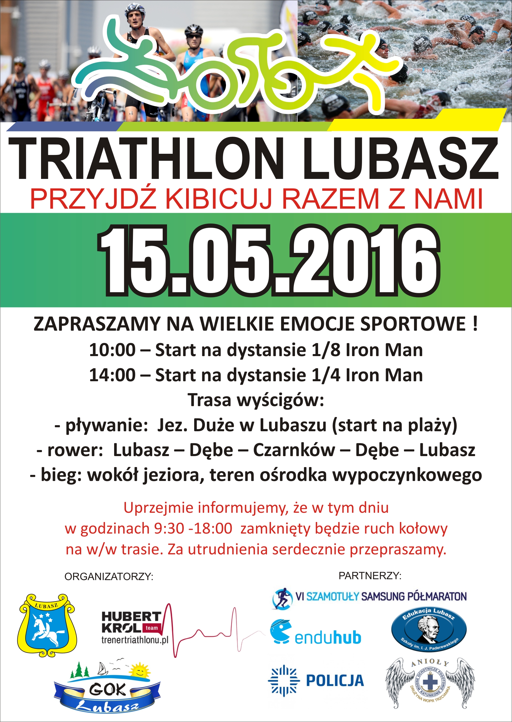 Triathlon Lubasz plakat