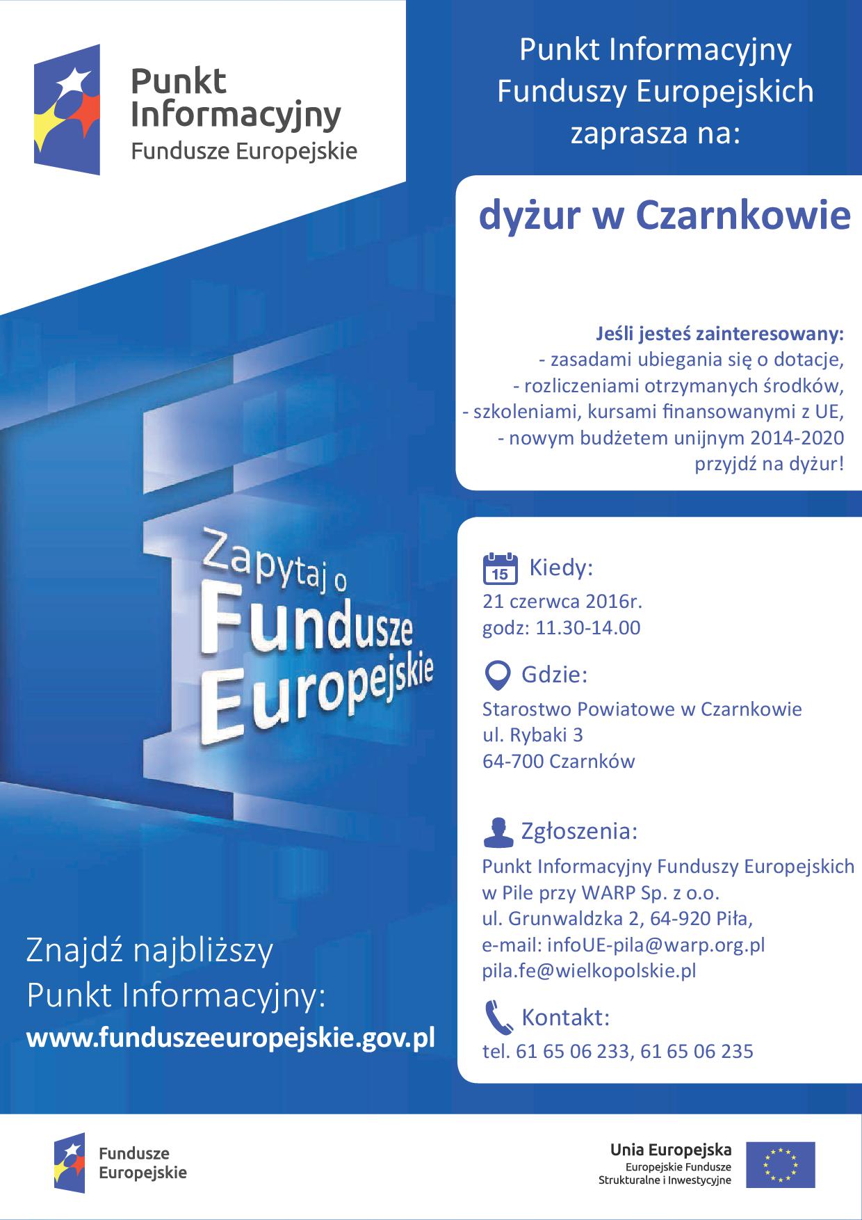 Mobilny Punkt Informacyjny w Starostwie Powiatowym w Czarnkowie.