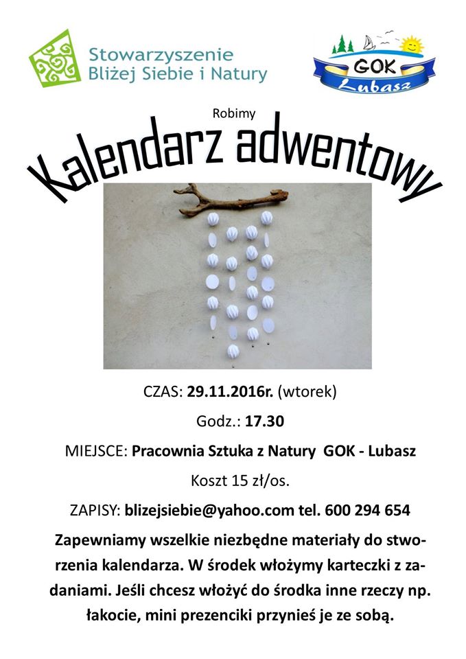 warsztaty kalendarz adwentowy