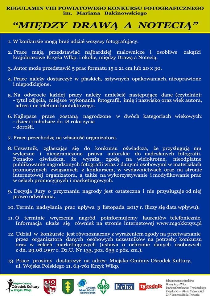 KONKURS FOTOGRAFICZNY MIĘDZY DRAWĄ A NOTECIĄ