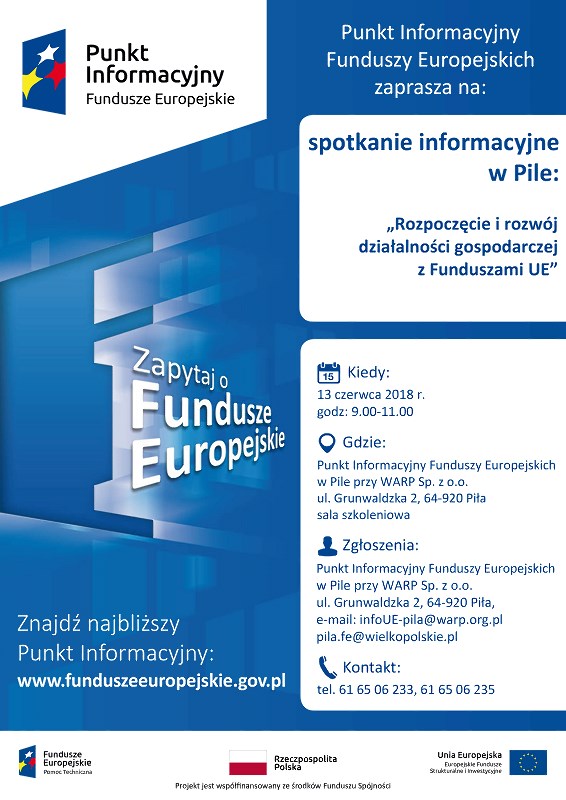Rozpoczęcie i rozwój działalności gospodarczej z Funduszami UE