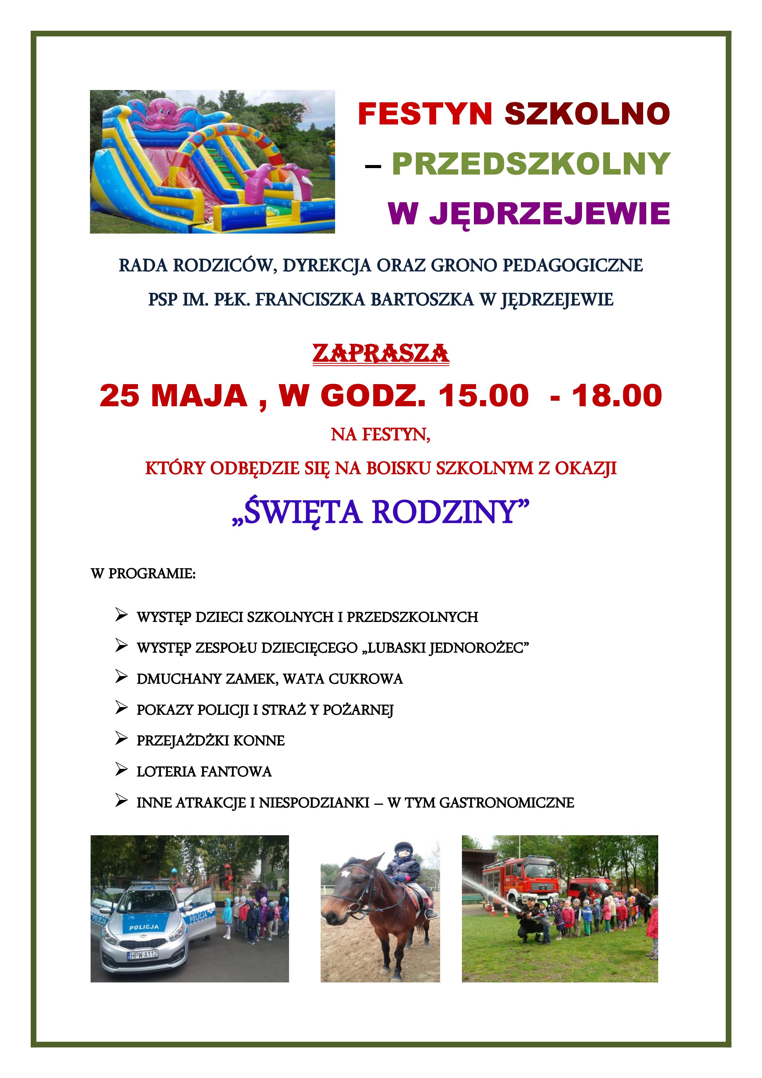 Szkolny festyn w Jędrzejewie