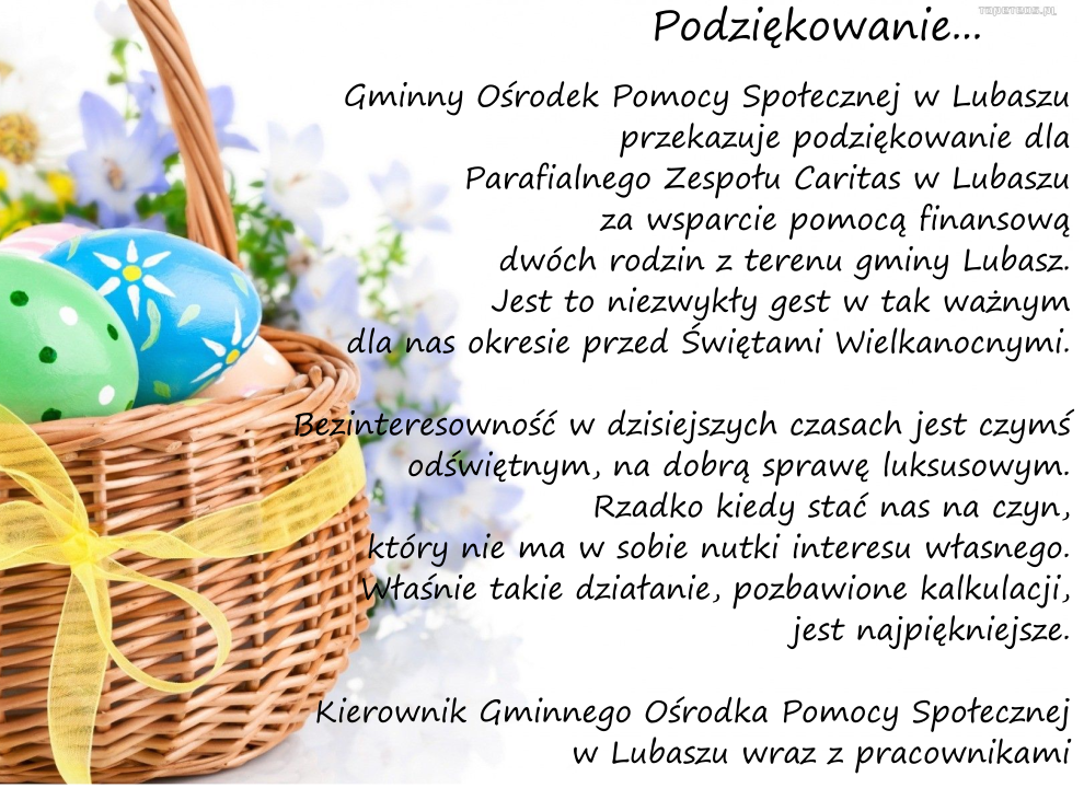 podziekowania GOPS