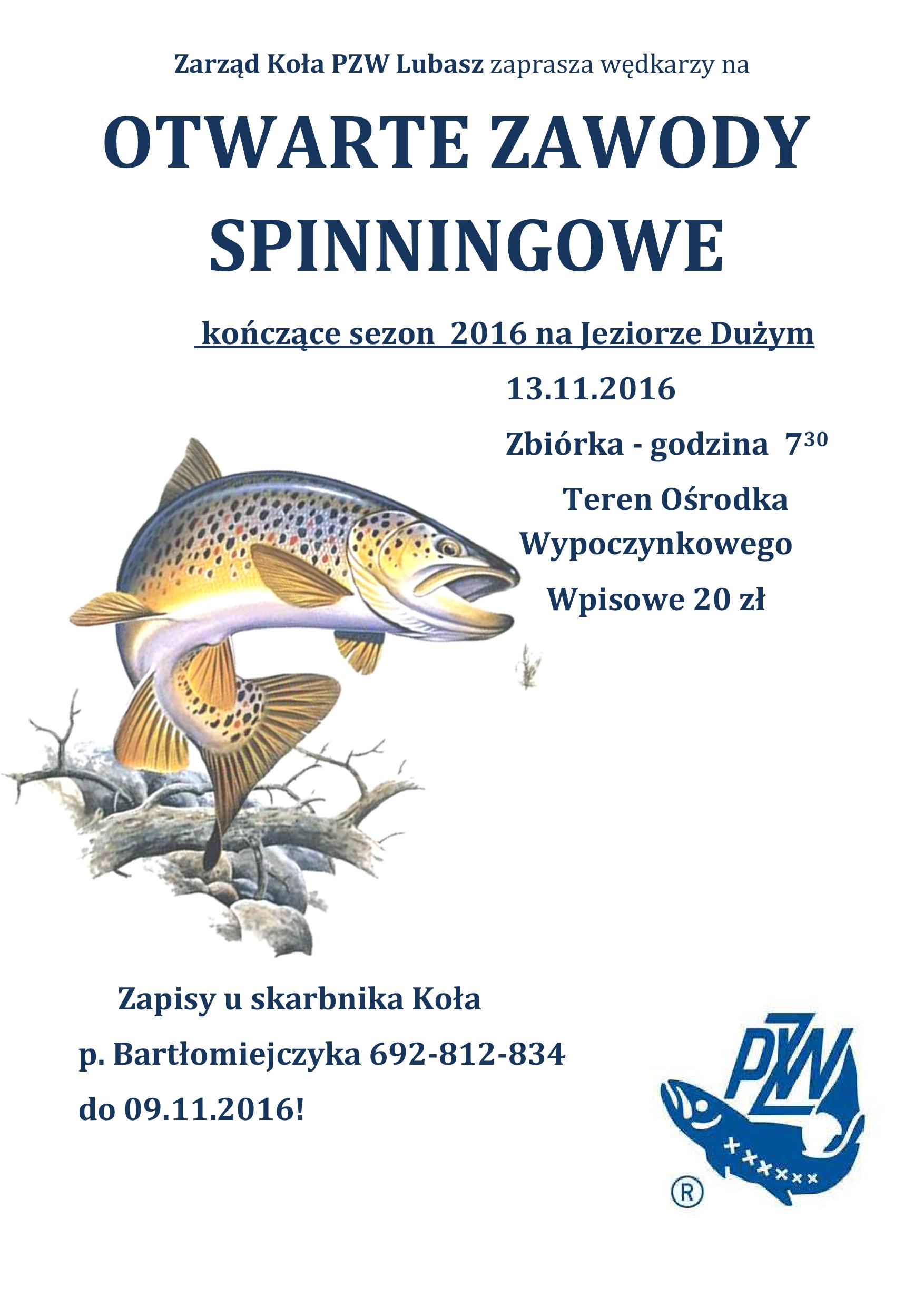 zAWODY SPINNINGOWE