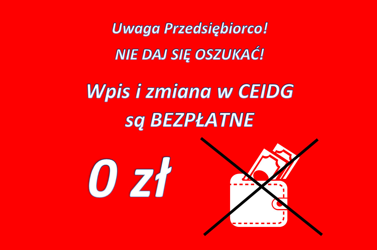 Ostrzeżenie dla przedsiębiorców