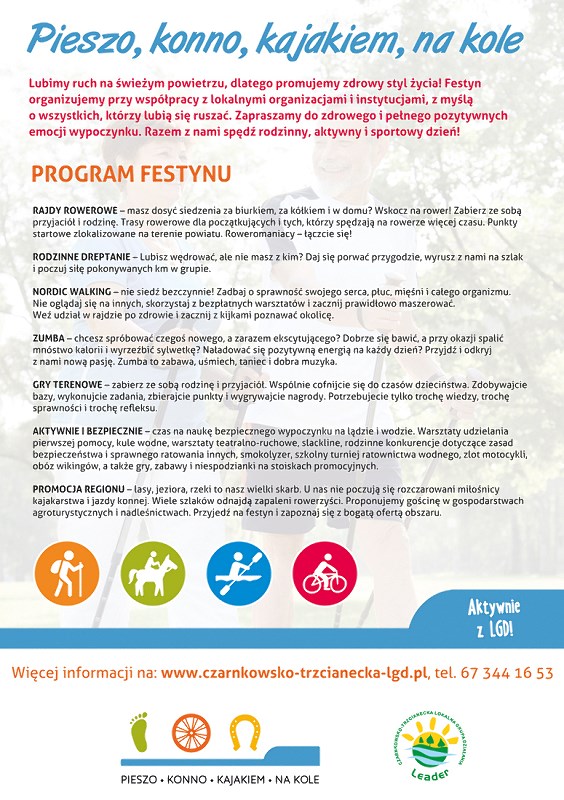Pieszo konno kajakiem na kole - plakat 2