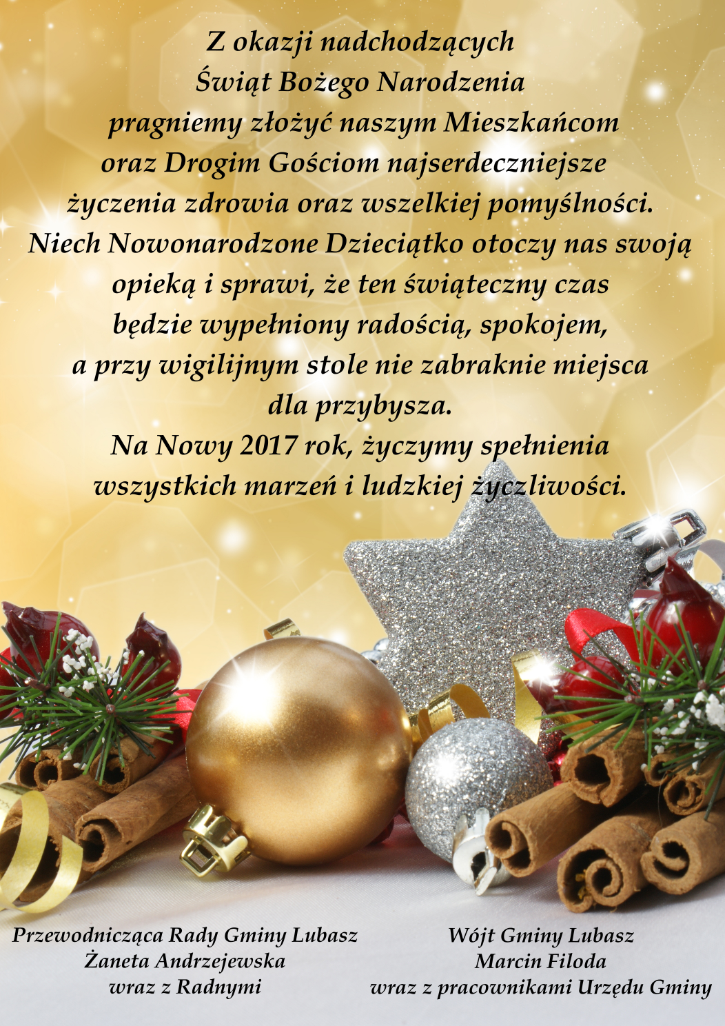 Życzenia świąteczne
