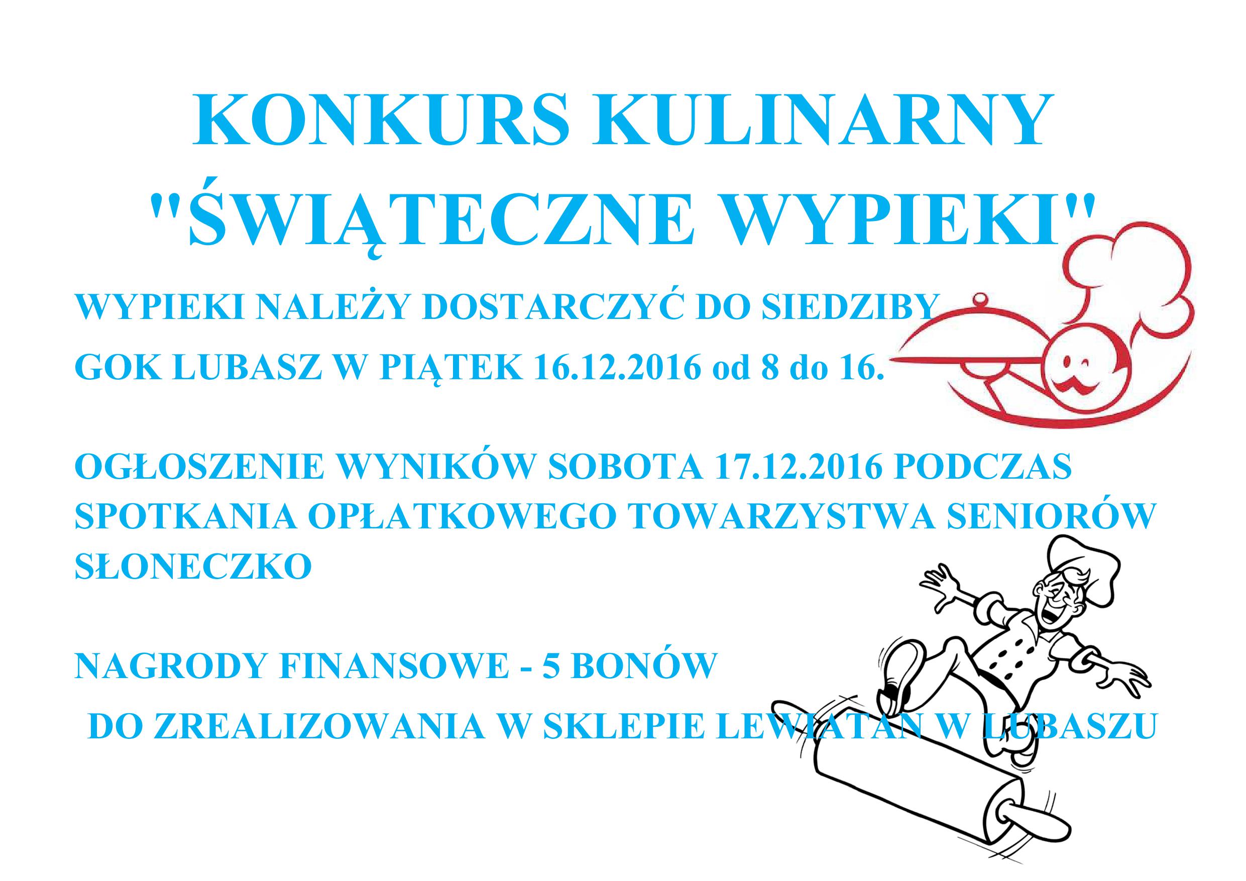 KOnkurs kulinarny świąteczne wypieki