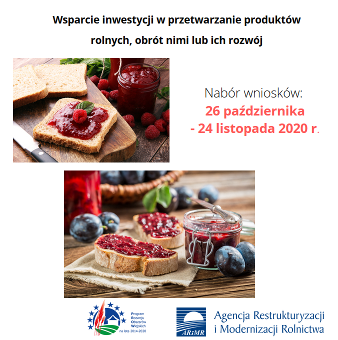Wsparcie inwestycji w przetwarzanie produktów rolnych, obrót nimi lub ich rozwój