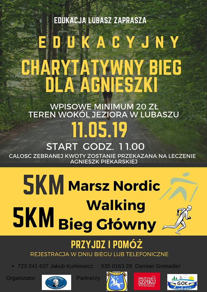 EDUKACYJNY BIEG CHARYTATYWNY DLA AGNIESZKI