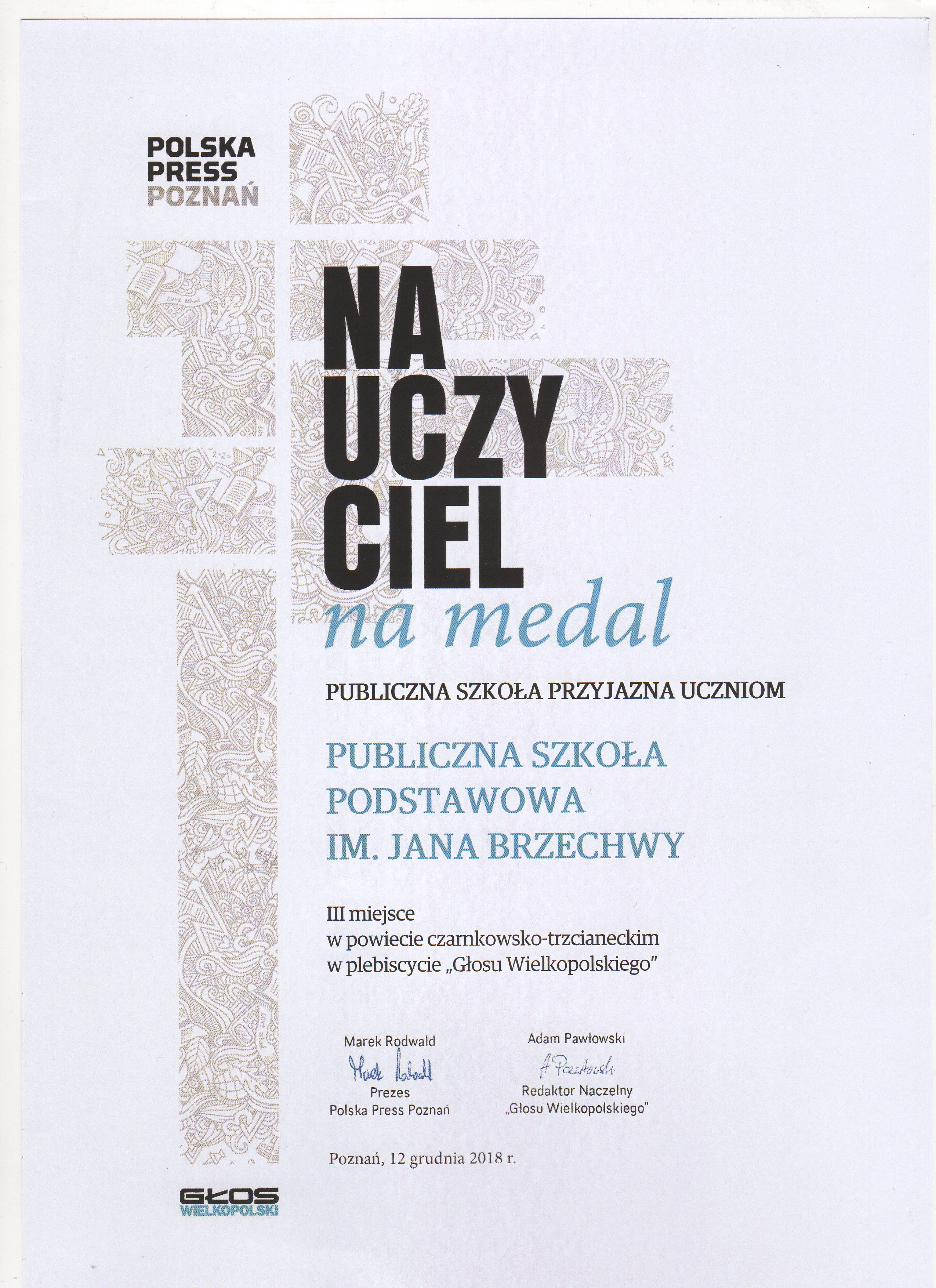 PUBLICZNA SZKOŁA PRZYJAZNA UCZNIOM