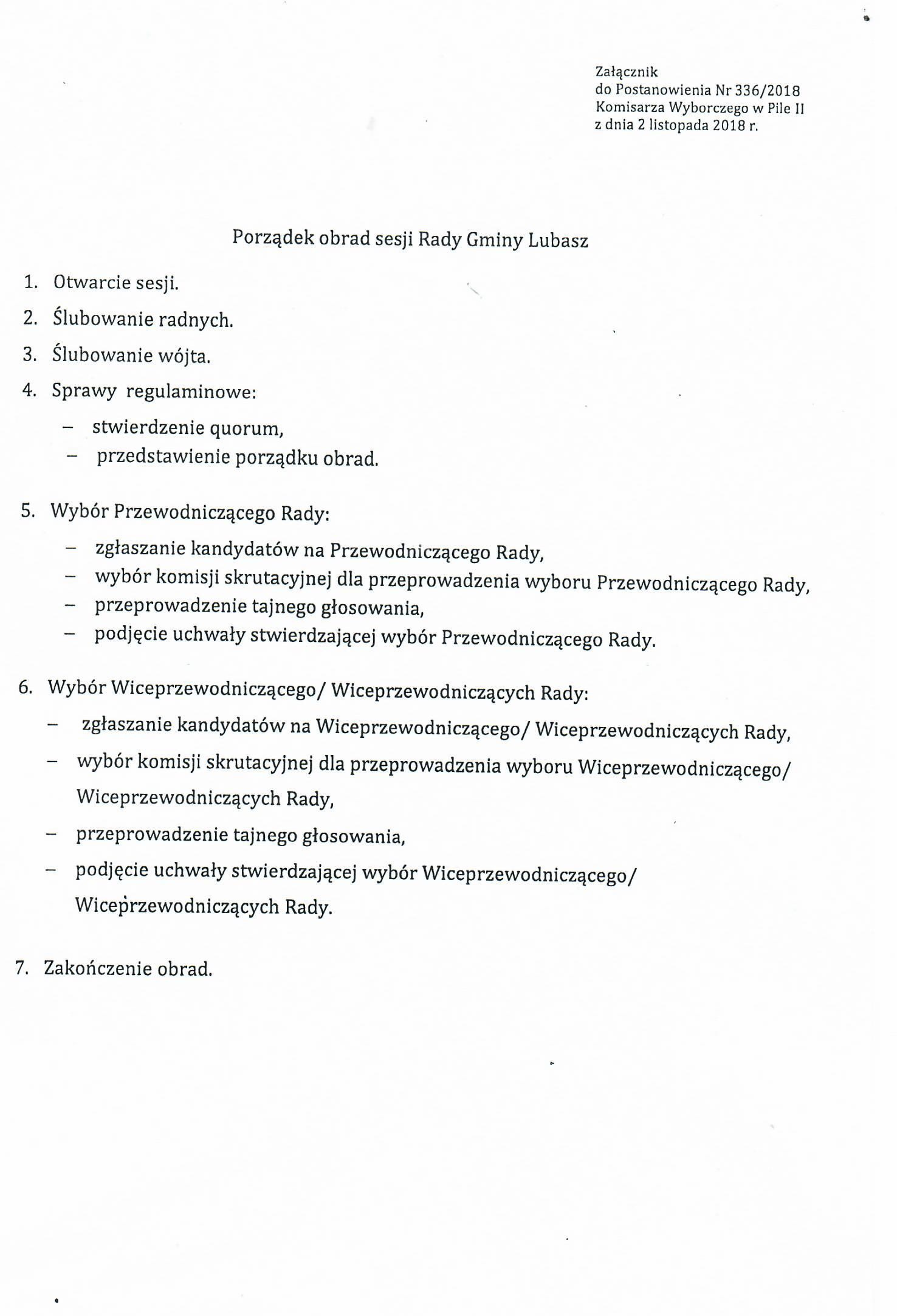 Porzadek obrad