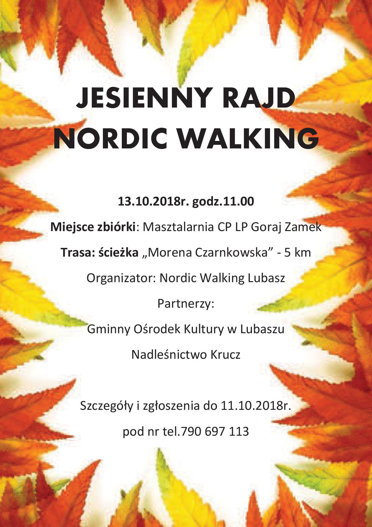 Jesienny rajd Nordic Walking