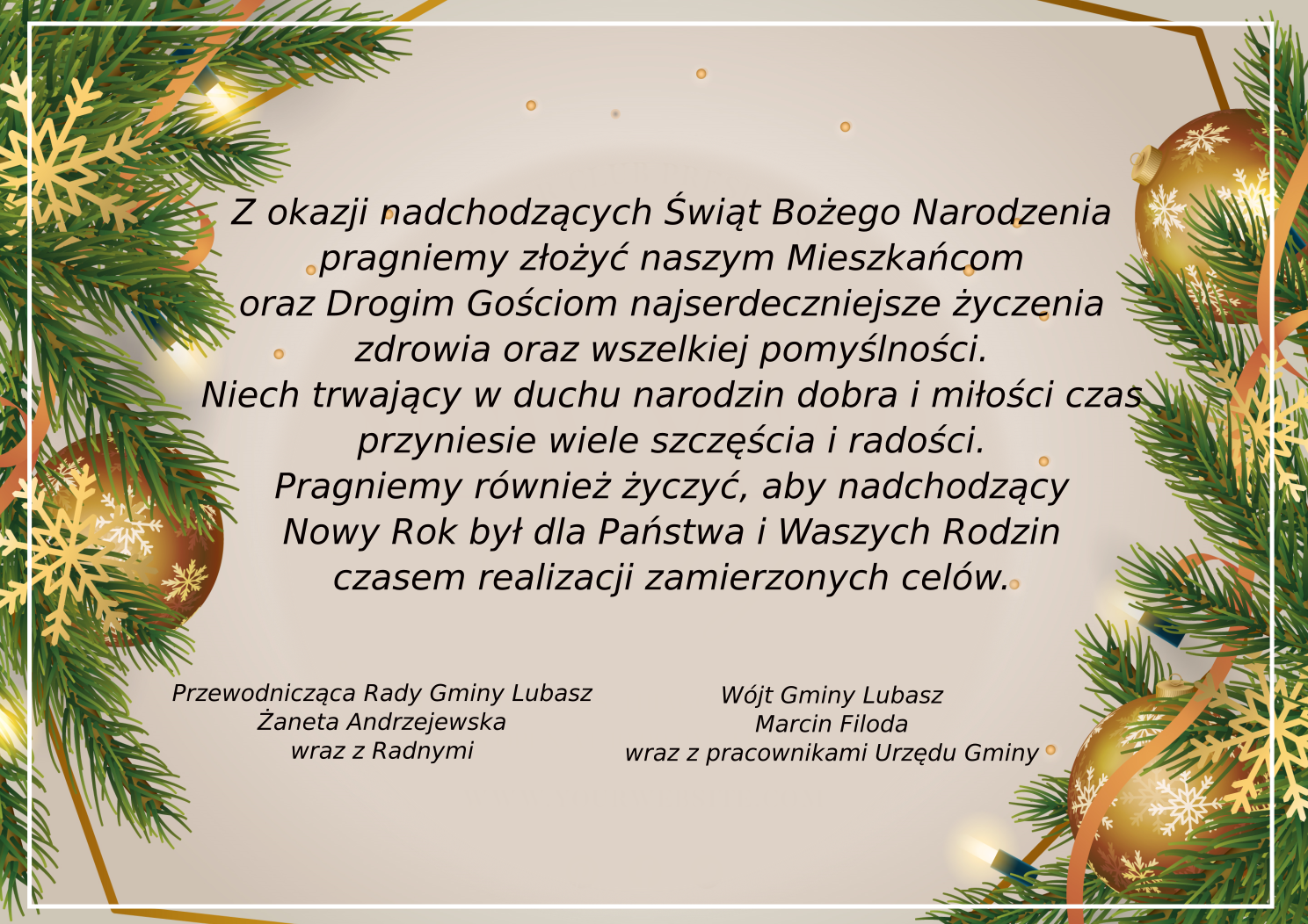 Życzenia świąteczne