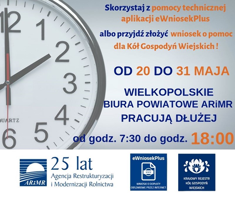 zmiana godzin pracy_ARiMR