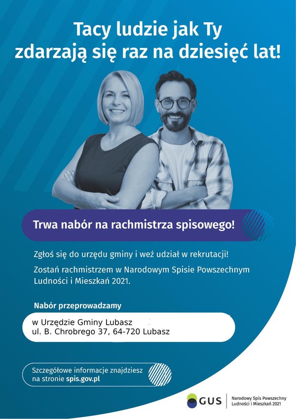 plakat nabor na rachmistrza spisowego