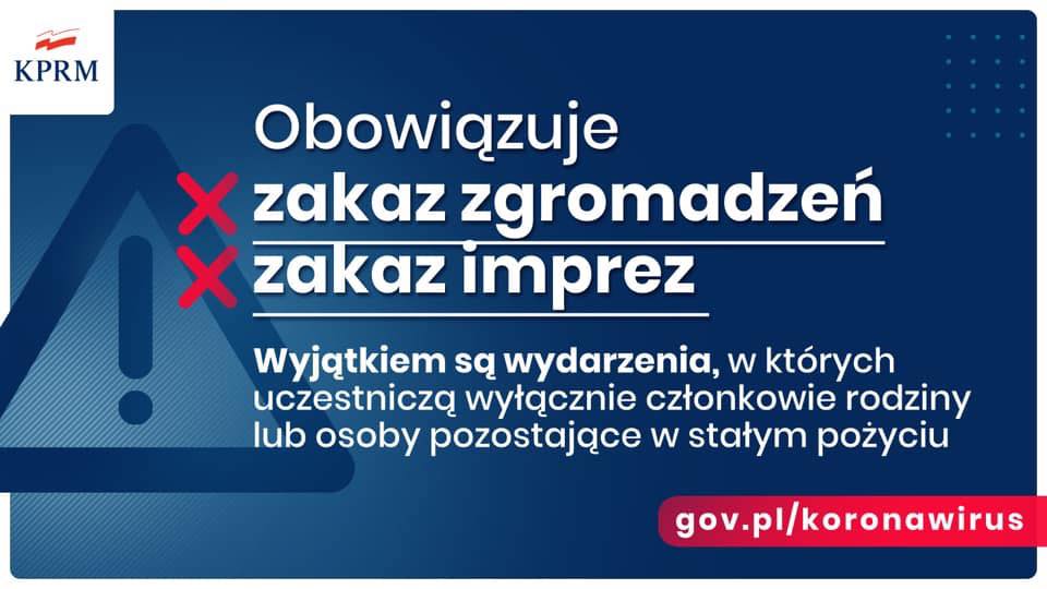 Kwarantanna ograniczenia imprez